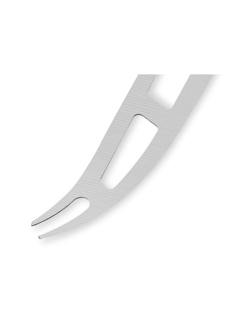 Samura Bamboo Soft Cheese Knife | Japanese AUS-8 Steel Perforated Blade with Forked Tip | 135mm Professional Cheese Slicer for Soft Cheese | Bamboo-Style Handle - Image 2